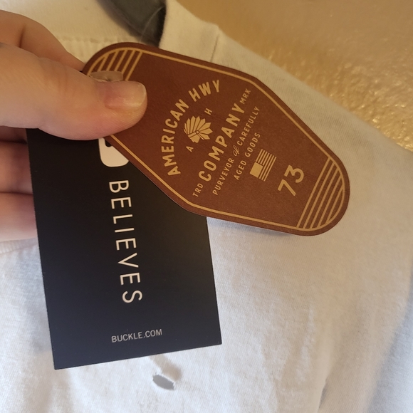 NWT American Highway Cowgirl Graphic Distressed Cropped Long Sleeve Cotton Tee - Picture 3 of 7